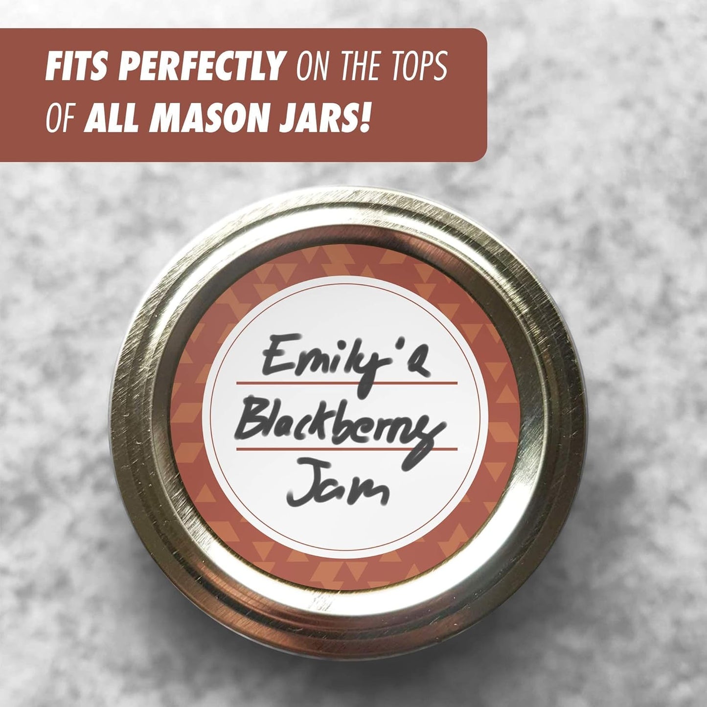 Canning Labels Dissolvable Stickers for Mason Jars and More (2" Round 200/roll) Canning Supplies Washes Off in Seconds Like Magic - Jar Labels Homemade Jam, Jelly, and More (Chestnut)