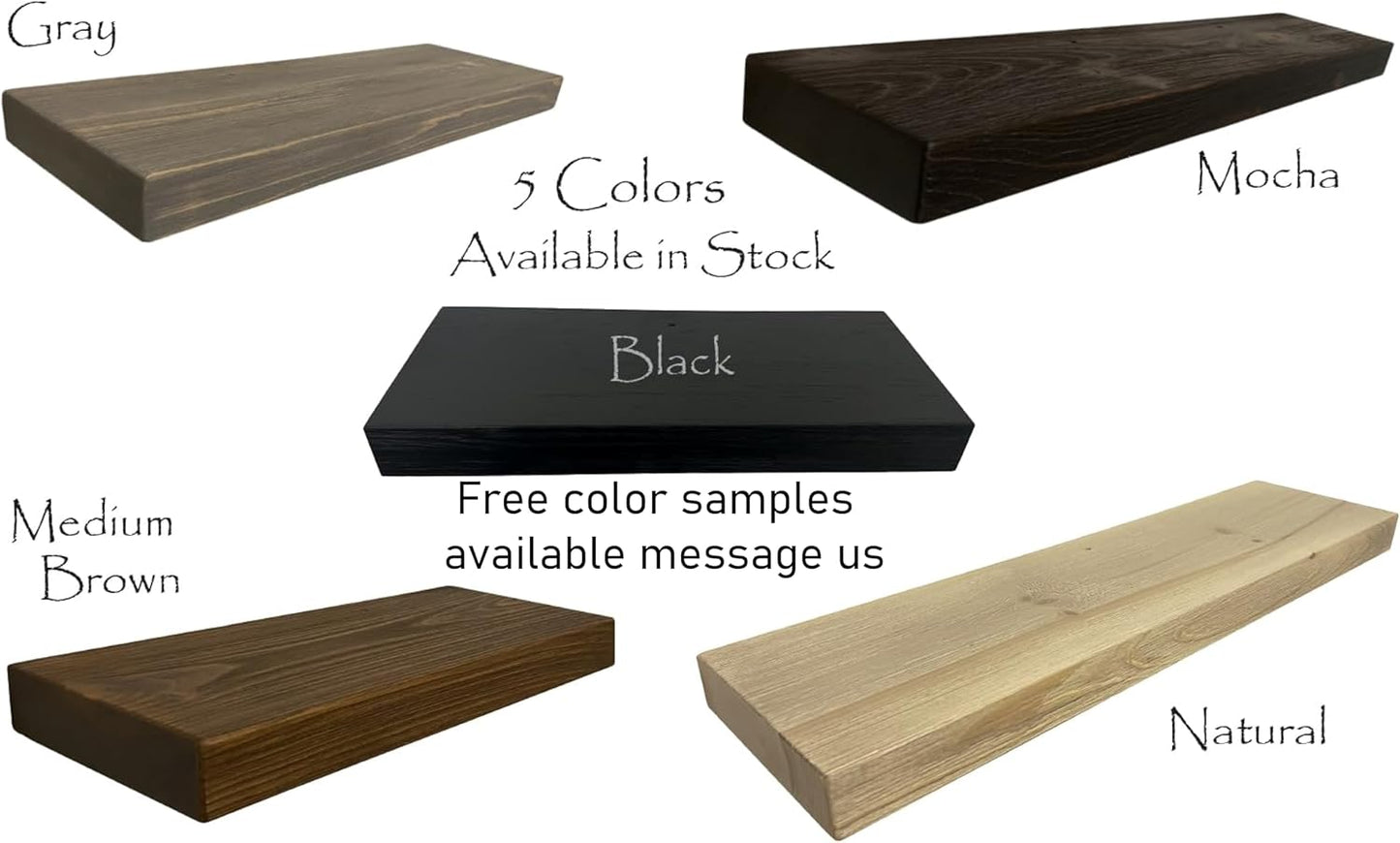 joelsantiques - 30 Inch Wooden Floating Shelves for Wall - 30x8x2 in - Made of Natural Wood - Heavy Duty Rustic Wall Shelves for Bedroom - Perfect for Living Room, Kitchen - Grey