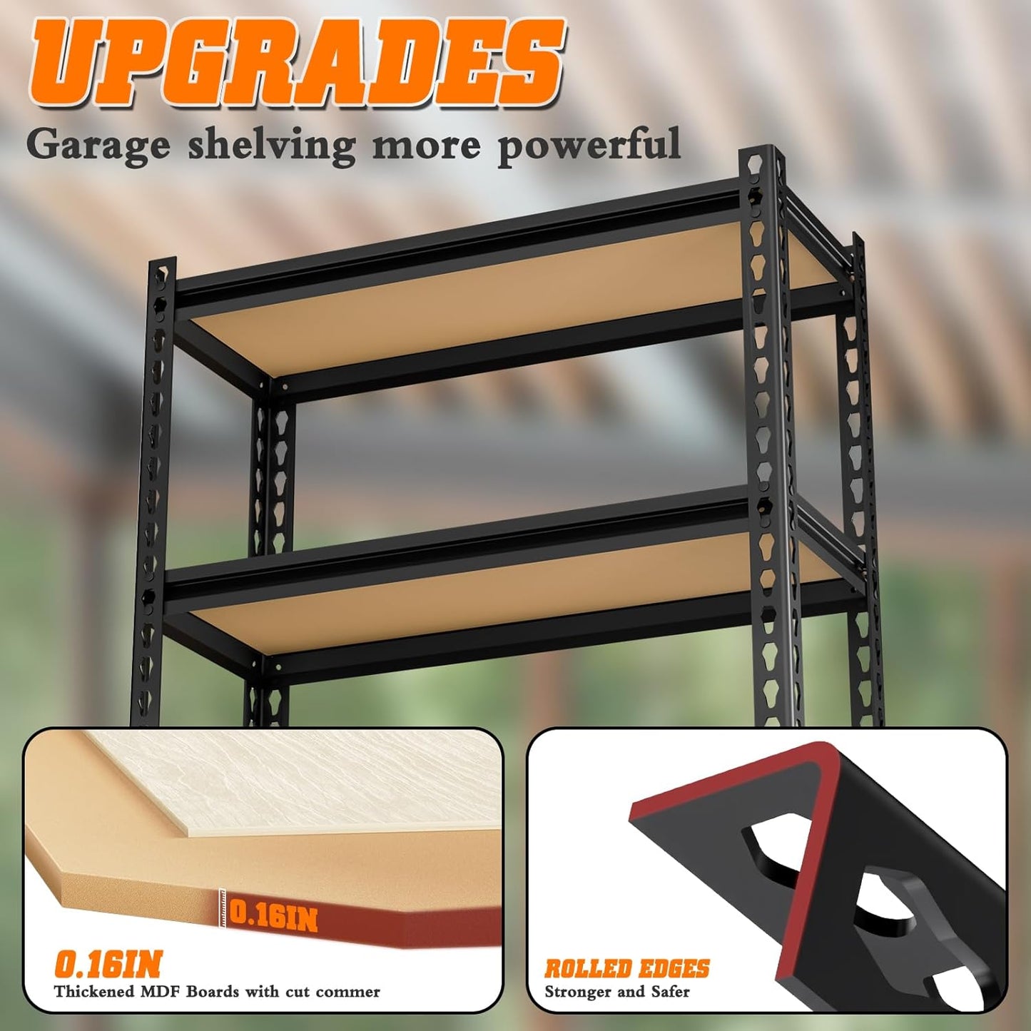 LEVELEVE 5-Tier Heavy Duty Storage Shelving Unit, 2020 lbs Capacity, Adjustable Metal Utility Shelf, 30" L x 12" W x 60" H for Garage, Kitchen, Pantry, Basement, Bathroom, Laundry,4 Pack