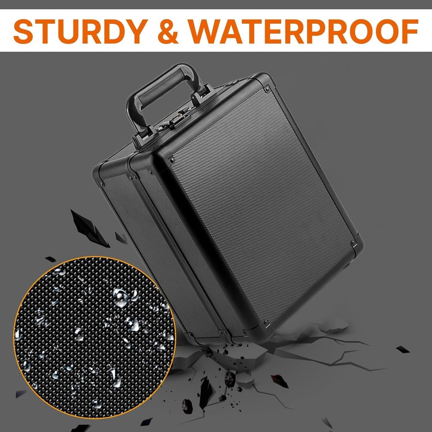Graded Card Storage Box Case, Sports Trading Card Box - Cards Slab Case Fits PSA MTG CSG BGS SGC Top Loaders Magnetic Card Holder, Waterproof Carrying (Mid-Range)