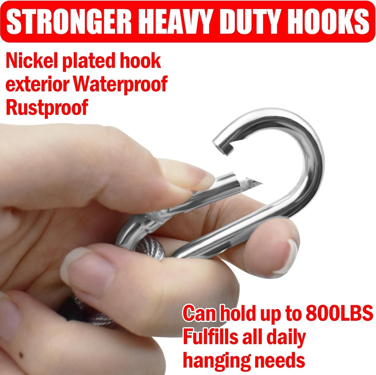 40ft Clothes Line Outdoors 3/16" Wire Ropes Silver PVC Coating Laundry Drying Clothesline Retractor with Metal Hooks Heavy Duty for Umbrella Travel Outside Camping Backyard