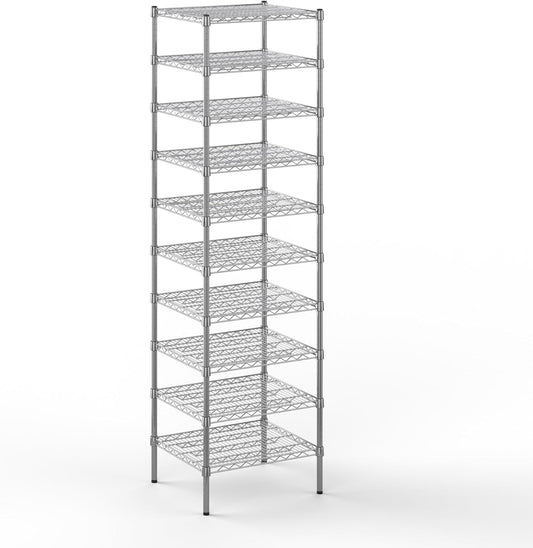 21" Deep x 24" Wide x 86" Height Wire Shelving Kit | 10-Tier | NSF Commercial Storage Rack Unit