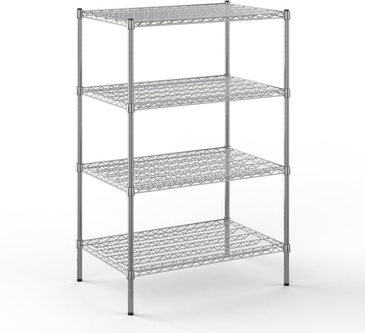 24" Deep x 36" Wide x 54" Height Wire Shelving Kit | 4-Tier | NSF Commercial Storage Rack Unit