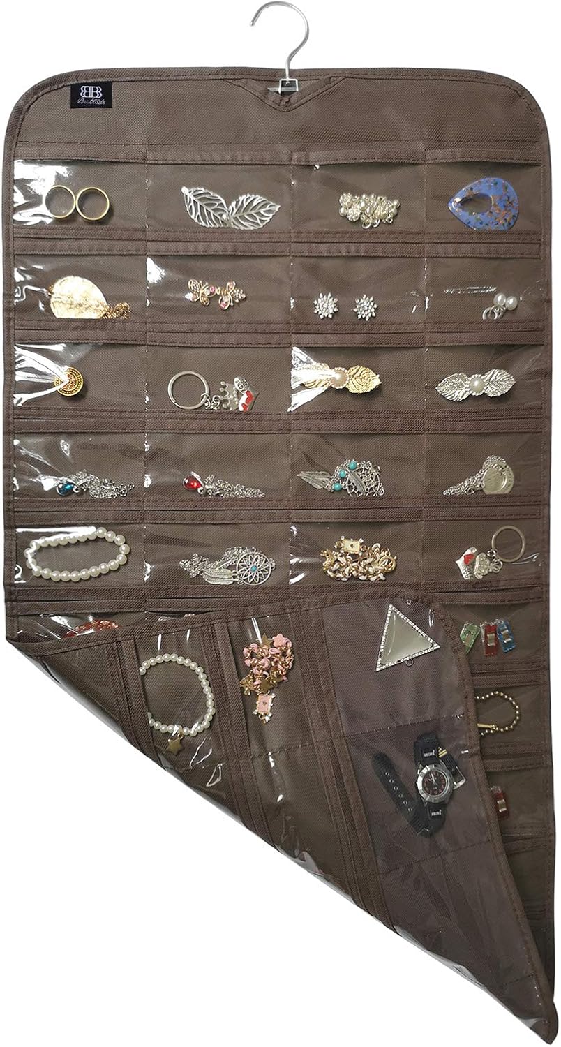 BB Brotrade Hanging Jewelry Organizer,Accessories Organizer,80 Pocket Organizer for Holding Jewelries