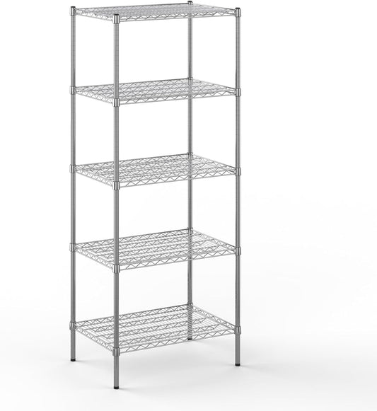 21" Deep x 30" Wide x 74" Height Wire Shelving Kit | 5-Tier | NSF Commercial Storage Rack Unit