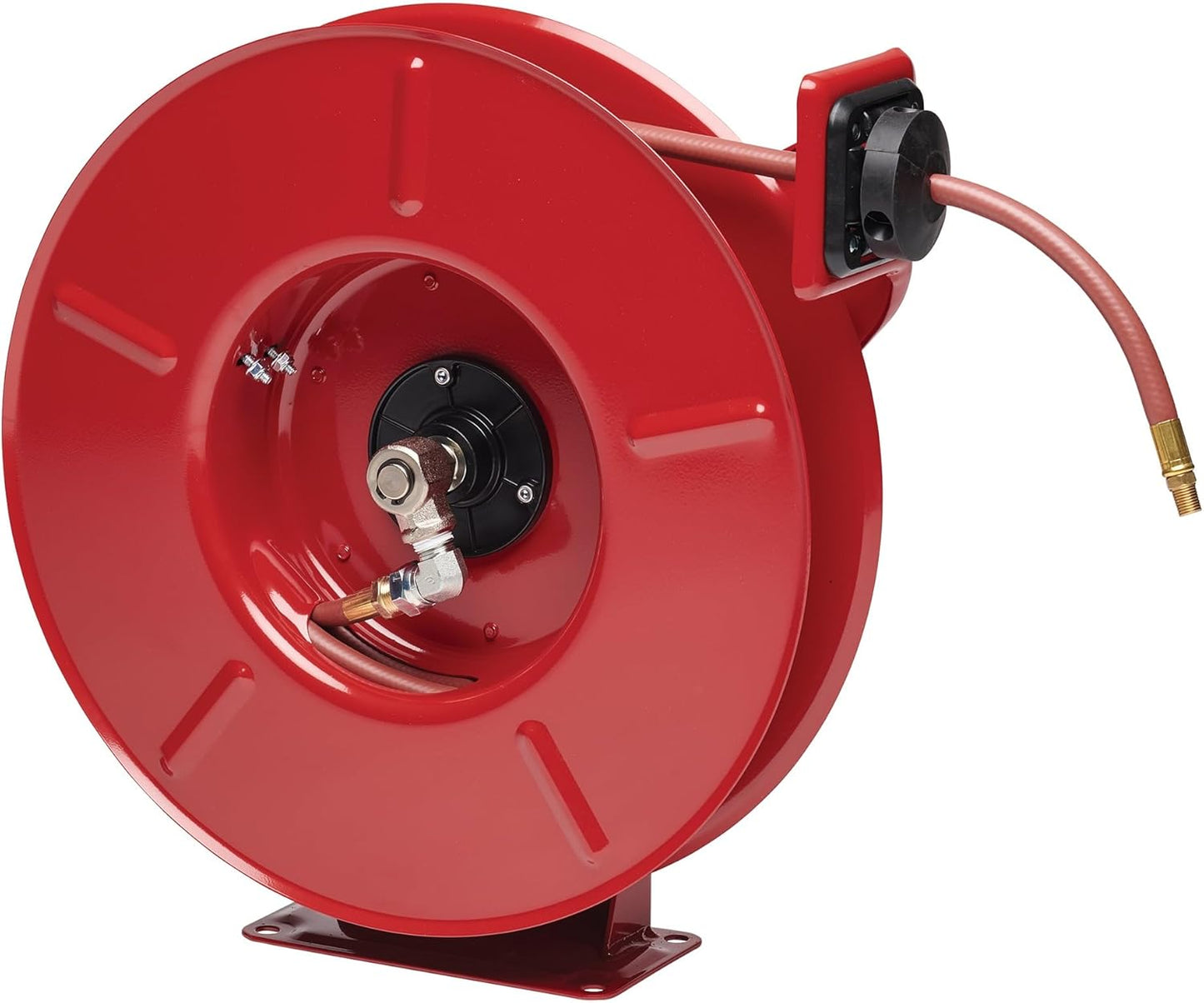Reelcraft 7650 Heavy Duty Spring Retractable Hose Reel, Made with Reinforced Steel, Long Life Drive Spring and Quiet Speed Latch, ⅜” x 50’