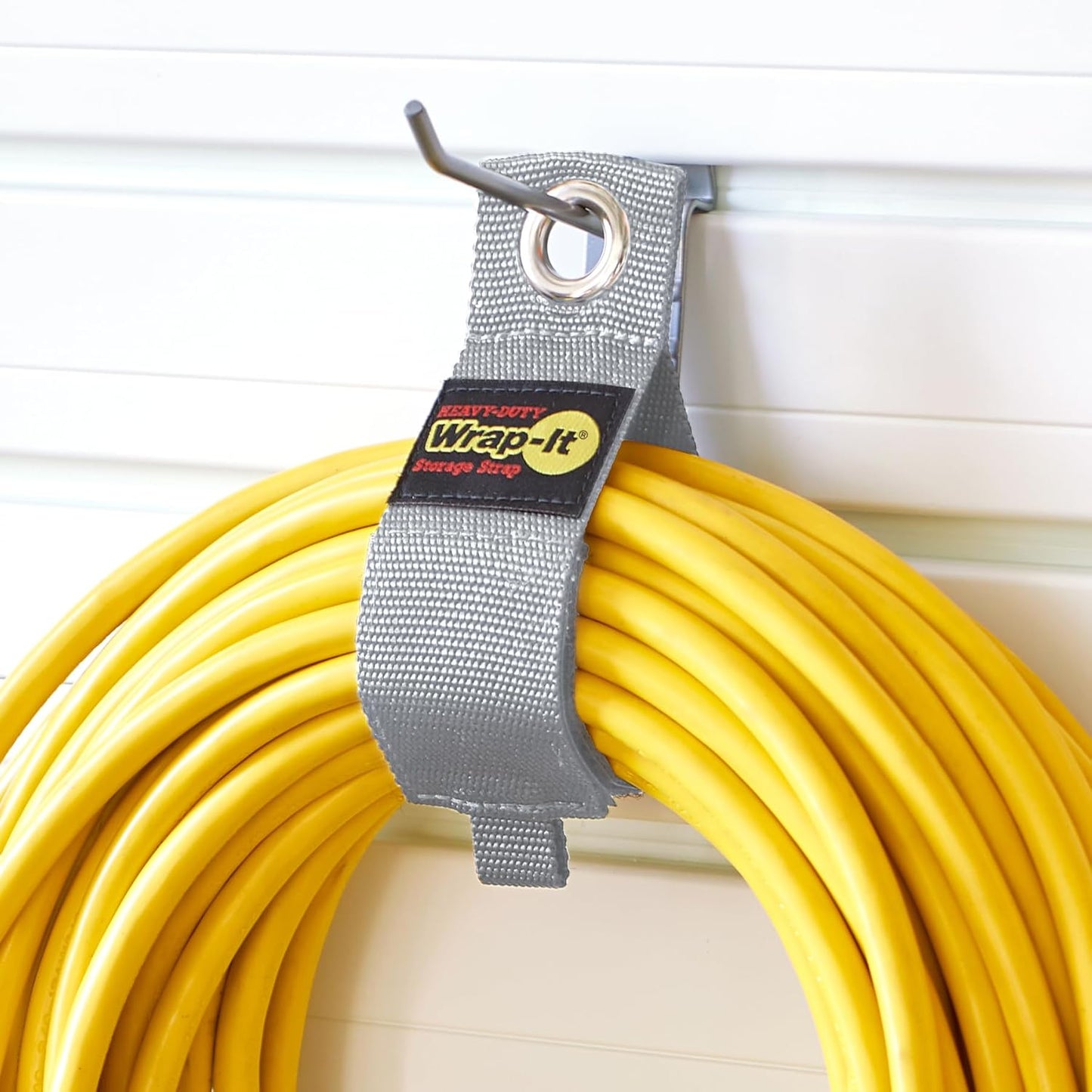 Heavy-Duty Wrap-It Storage Straps - (Assorted 6-Pack) Silver - Garage Organizer and Extension Cord Hanger and Electric Cord Organizers for Garage Gadgets