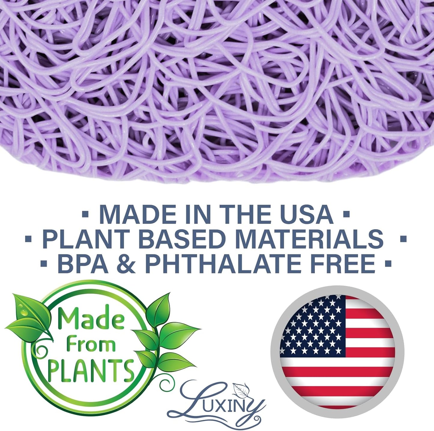 Soap Savers for Bar Soap, American Made by Luxiny, Lifts Soap in Soap Dishes & Shower Soap Holders -Handmade Soap Lasts Longer -Made from Plant Materials (Lavender Lilac Purple)