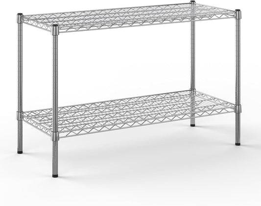 18" Deep x 42" Wide x 27" Height Wire Shelving Kit | 2-Tier | NSF Commercial Storage Rack Unit