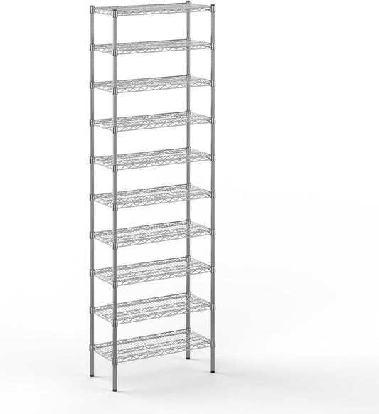 14" Deep x 30" Wide x 96" Height Wire Shelving Kit | 10-Tier | NSF Commercial Storage Rack Unit