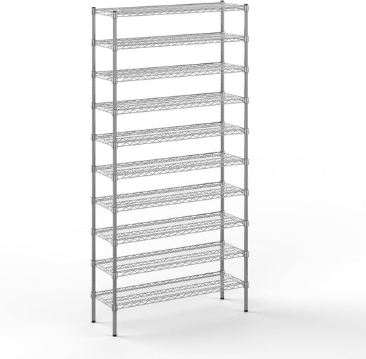 14" Deep x 42" Wide x 86" Height Wire Shelving Kit | 10-Tier | NSF Commercial Storage Rack Unit