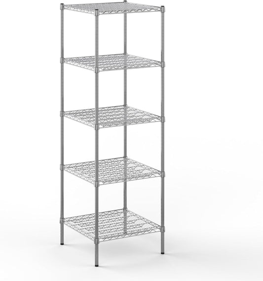 24" Deep x 24" Wide x 74" Height Wire Shelving Kit | 5-Tier | NSF Commercial Storage Rack Unit