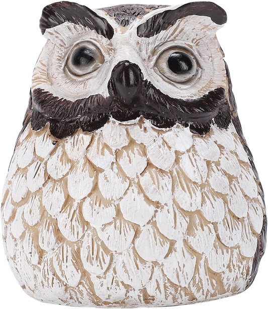 Faux Owl House Decorative Spare Key Hider, Key Hider Resin Weather Water Proof Things Hiding Holder Safe Storage Box Aesthetic Owl Lawn Ornament for Indoor Garden Yard Patio