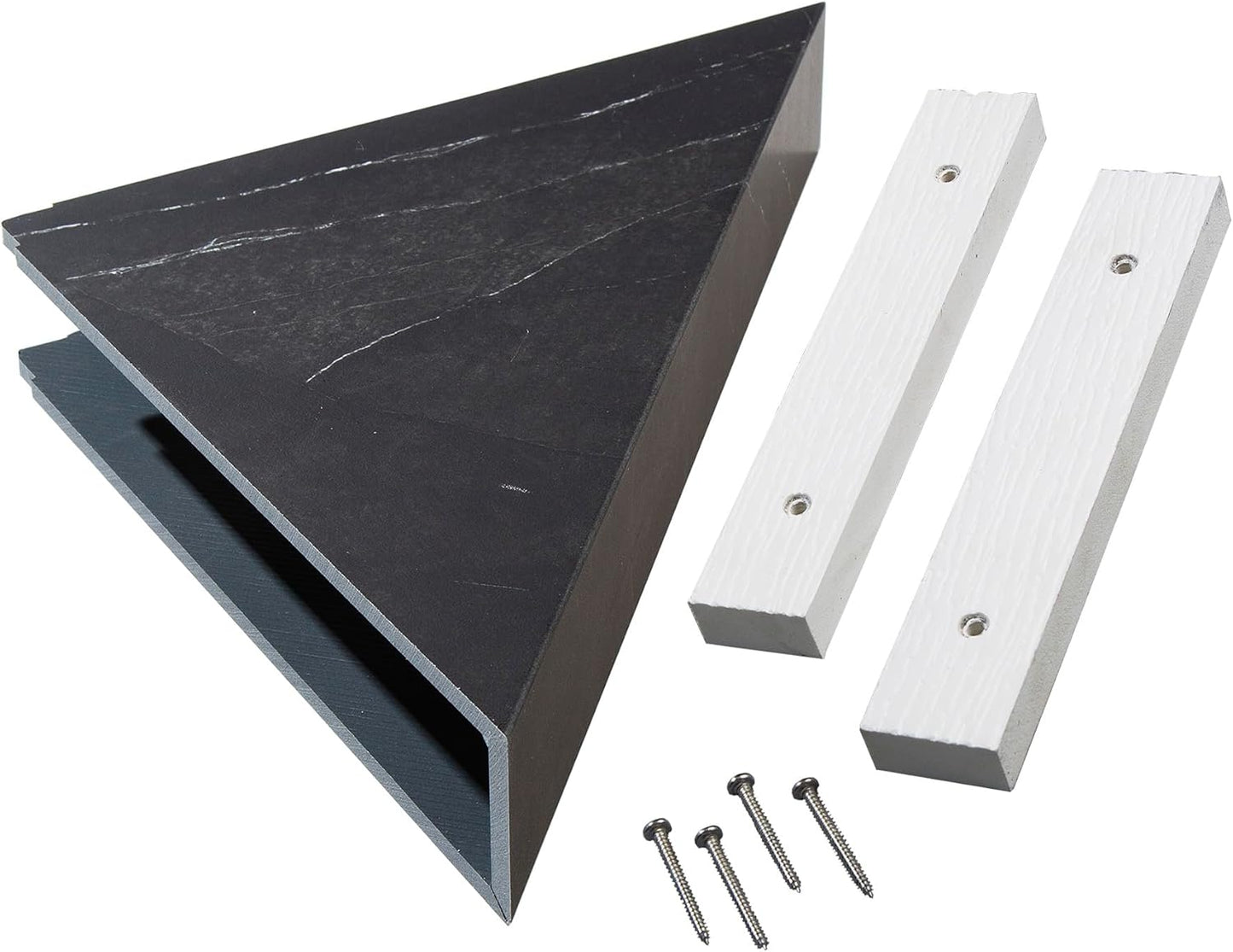Palisade Vinyl Waterproof Corner Shower Shelf in Black Ice