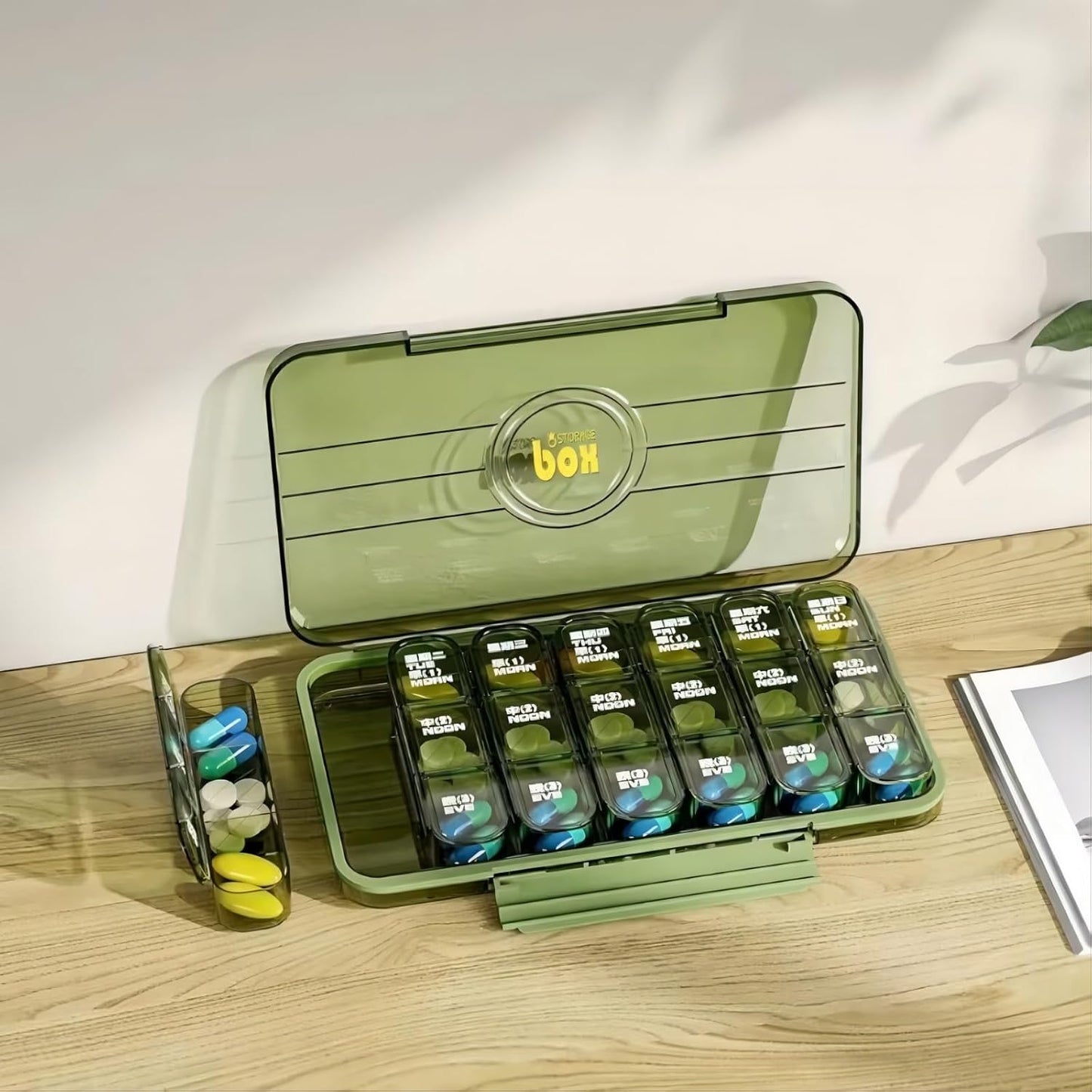 Medication Lock Box with Combination Lock 14x8.5x8.5 Inches [Large], Medication Security Lock Box, Medical Box Organizer