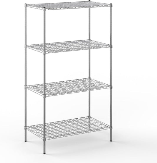 24" Deep x 42" Wide x 74" Height Wire Shelving Kit | 4-Tier | NSF Commercial Storage Rack Unit