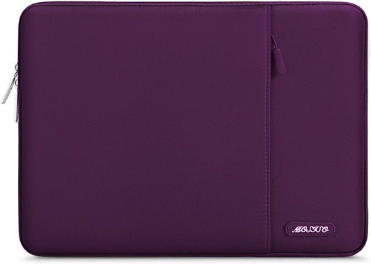 MOSISO Laptop Case 14 inch, 14 inch Laptop Sleeve Compatible with HP Lenovo Dell ASUS Acer, HP Stream, Dell Latitude, Lenovo IdeaPad, Polyester Vertical Computer Sleeve Bag with Pocket, Magenta Purple