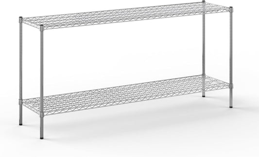 18" Deep x 72" Wide x 34" Height Wire Shelving Kit | 2-Tier | NSF Commercial Storage Rack Unit