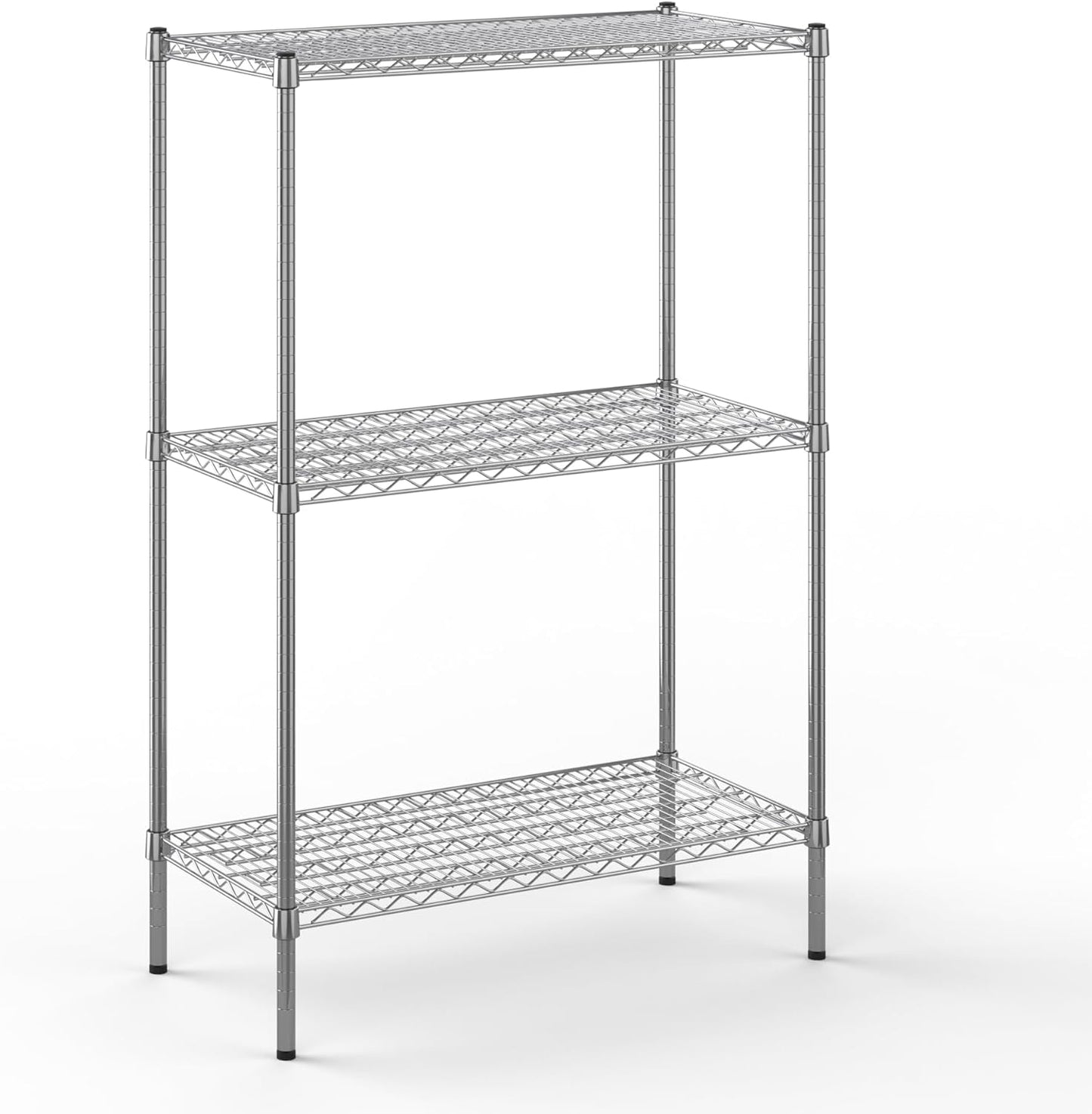 18" Deep x 36" Wide x 54" Height Wire Shelving Kit | 3-Tier | NSF Commercial Storage Rack Unit
