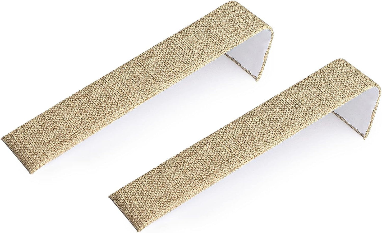 Novel Box 2 Pack Bracelet/Watch Ramp Burlap 2x8.25x2 Inches - Slim and Sleek Ramps for Jewelry Display - Bracelet Holder Organizer Stand for Wedding, Selling & Personal Use