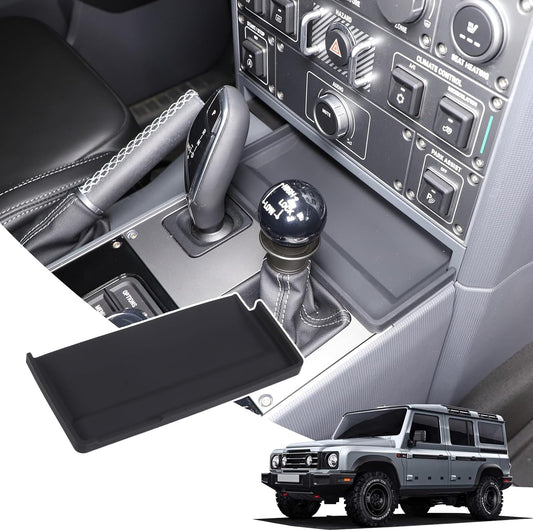 Gear Shift Center Console Front Tray Organizer Compatible with INEOS Grenadier 2020-2024, Center Console Organizer Insert Tray Accessories (Black)