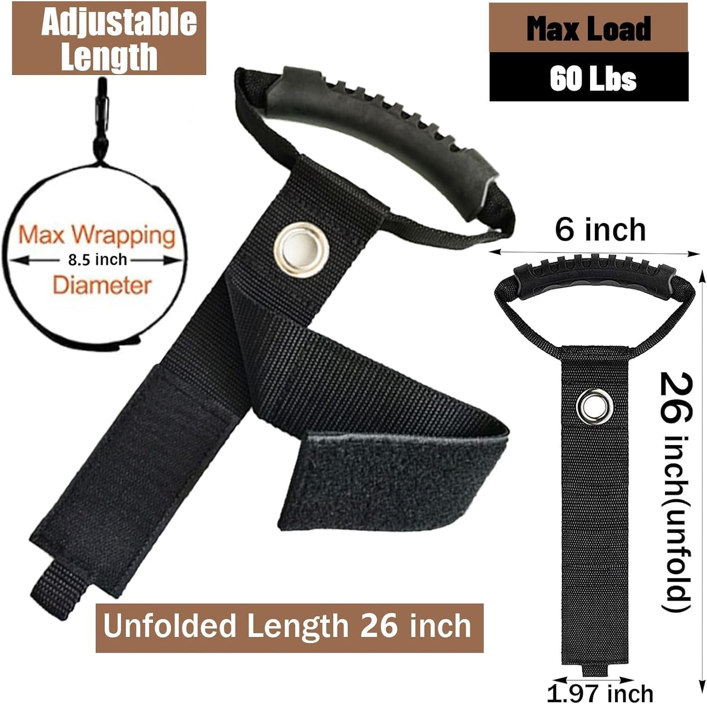 Swingers Extension Cord Holder，28 inch Heavy-Duty Storage Straps With 6 Pack,Cable Straps For Tools, Hoses, Rope, Rv, Workshop and Garage Organization (6)