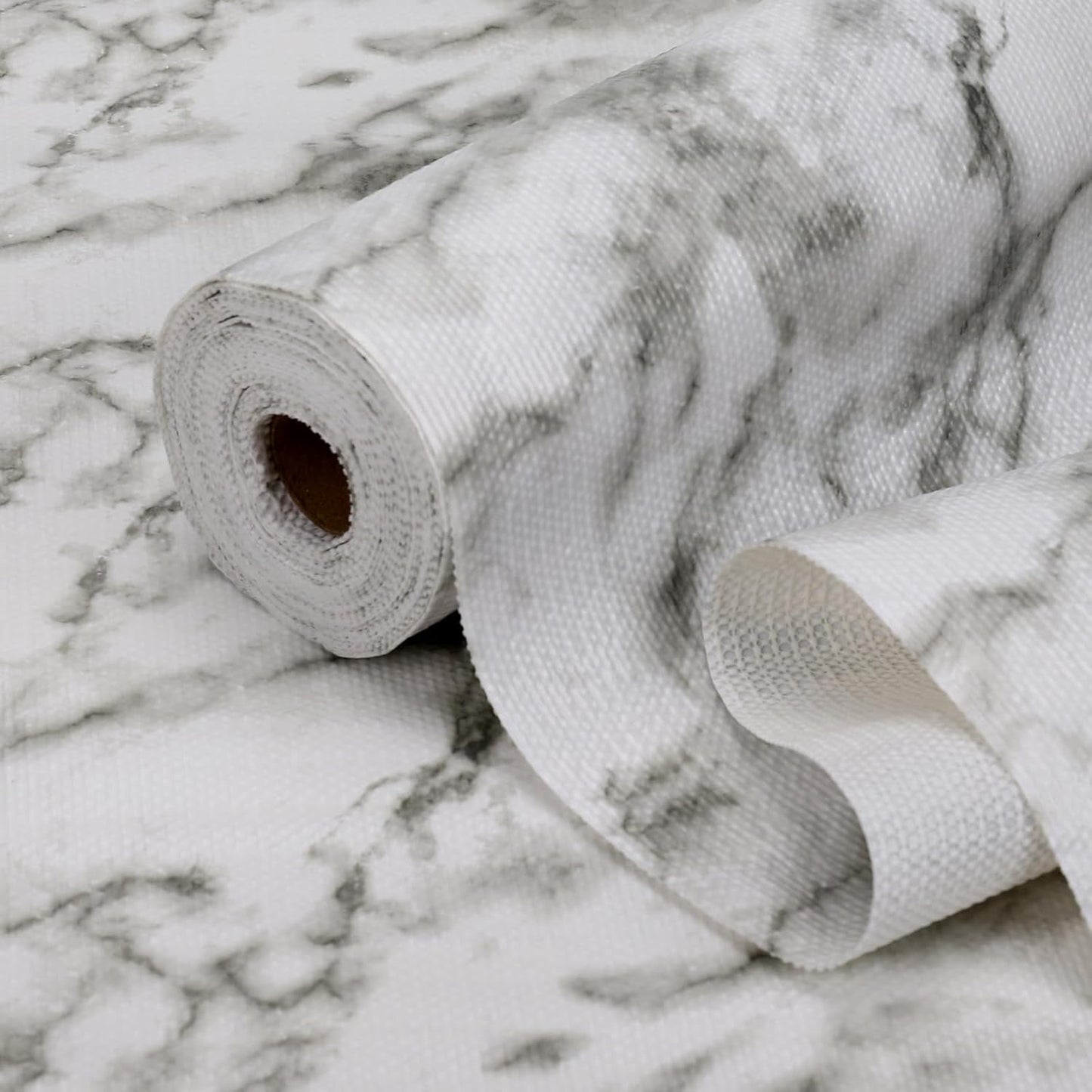 Drawer and Shelf Liner for Kitchen Cabinets, Non-Adhesive Strong Grip Thickened Cabinet Liners for Shelves, Non-Slip Mats Shelving Paper Protect Cupboard, Dresser, Pantry | Marble, 17.5" x 30FT