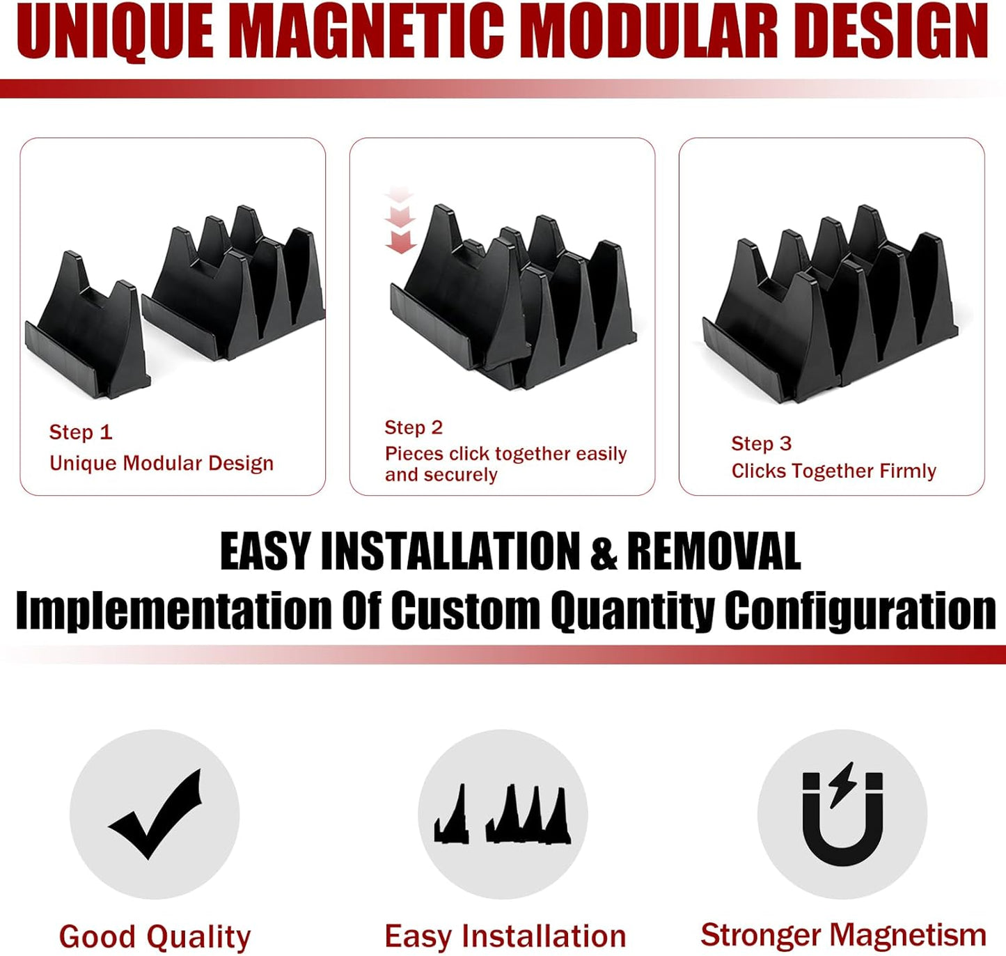 60PCS Magnetic Modular Wrench Organizer Wrench Holder - Wrenchs Tool Organizers for Tool Drawer Storage, Wrenchs Rack with Metric SAE Labels, Tool Storage Set Holder Festival for Mechanics