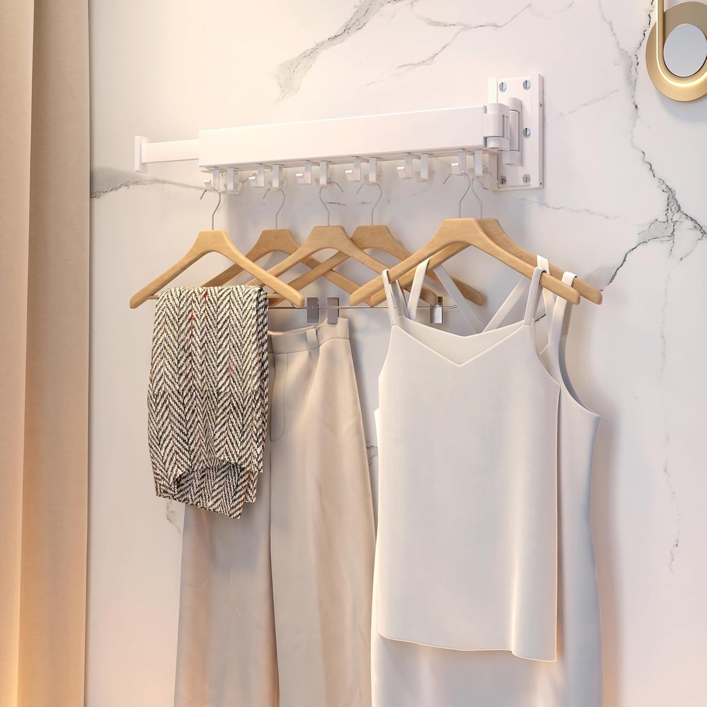 Drying Rack Clothing Wall Mounted,Clothes Drying Rack,Laundry Drying Rack,Collapsible Dying Racks for Laundry,Foldable Clothes Dryer Rack,Clothes Hanger Rack Wall Mount