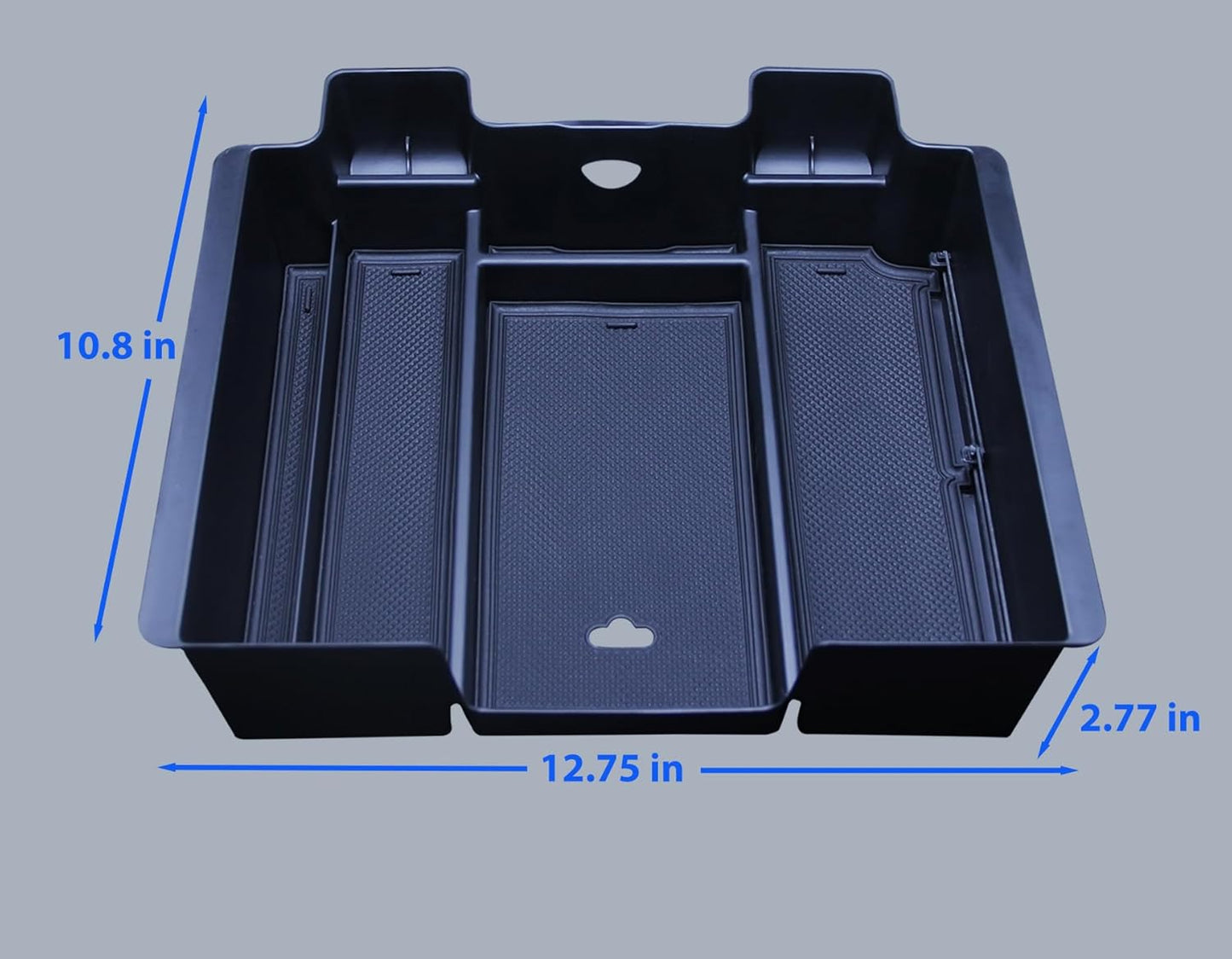 Center Console Armrest Box Organizer Tray for 2019-2022 Chevy Silverado/GMC Sierra 1500 and 2020-2023 Silverado/Sierra 2500/3500 HD Accessories (Full Console w/Bucket Seats ONLY) Black Trim