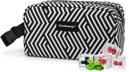 Freezable Lunch Bag,Freezable Snack Bag,Mini Cooler Bag for Travel/Work/School,Small Insulated Bag,Small Cooler Lunch Box with Ice Packs,Insulated Snack Bag,Freezable Snack Box with Handle Buckle