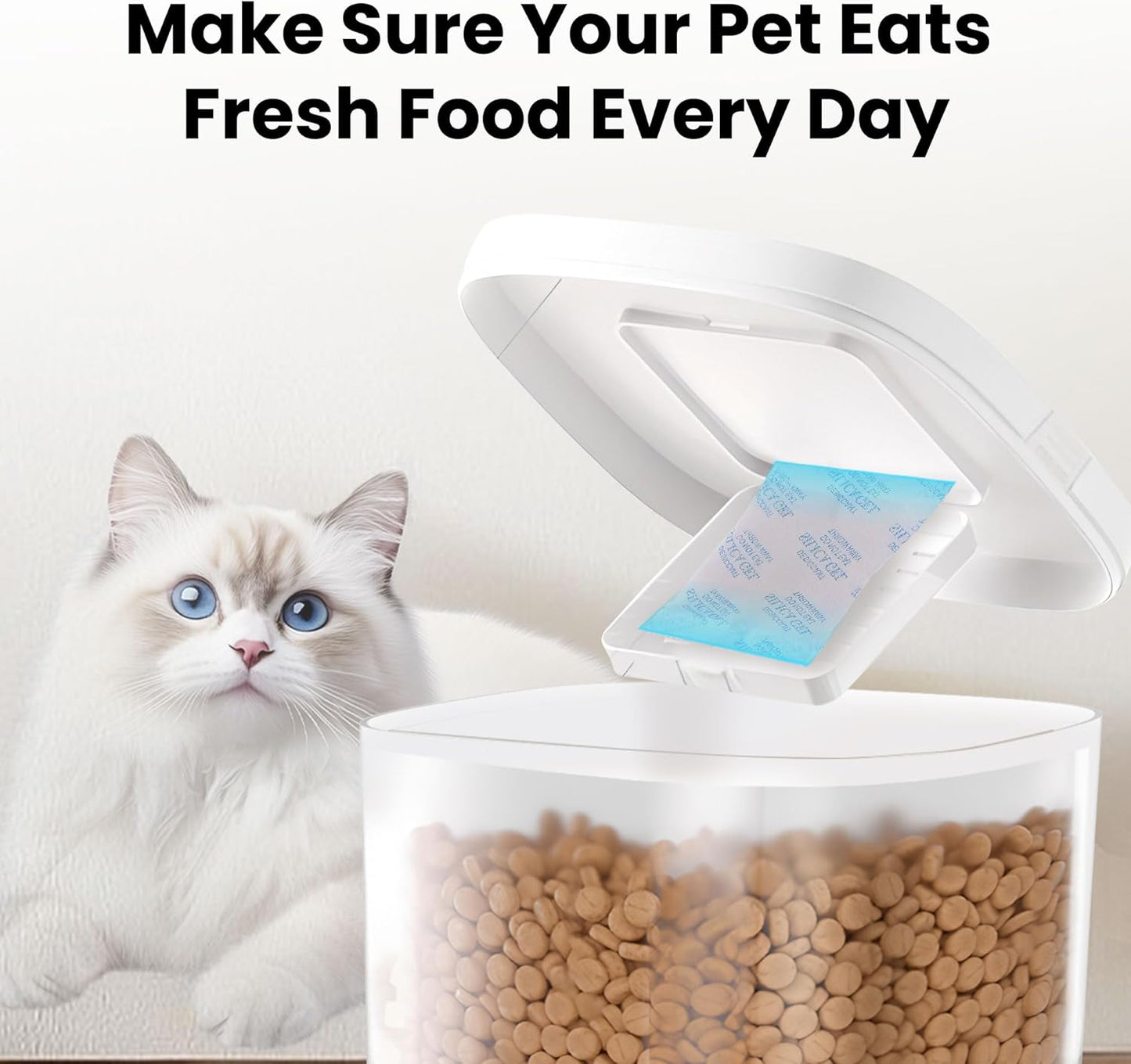 Pet Food Desiccant Bag, Replaced Desiccant for Automatic Cat dog Feeders, Keep Cat Food Dog Dry and Fresh- 6 Packs