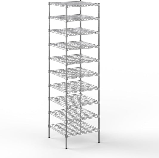 24" Deep x 24" Wide x 86" Height Wire Shelving Kit | 10-Tier | NSF Commercial Storage Rack Unit