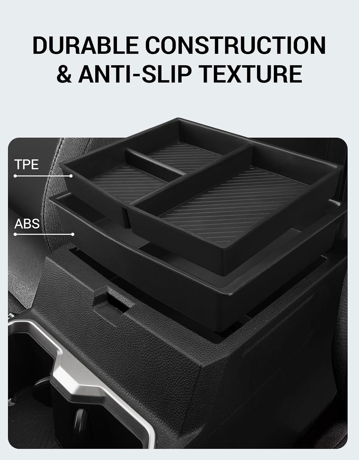 Ecarzo 3PCS Center Console Organizer for 2024-2025 Toyota Tacoma Armrest Hidden Storage Box, Maximize Space & Reduce Clutter, Tacoma Interior Accessories