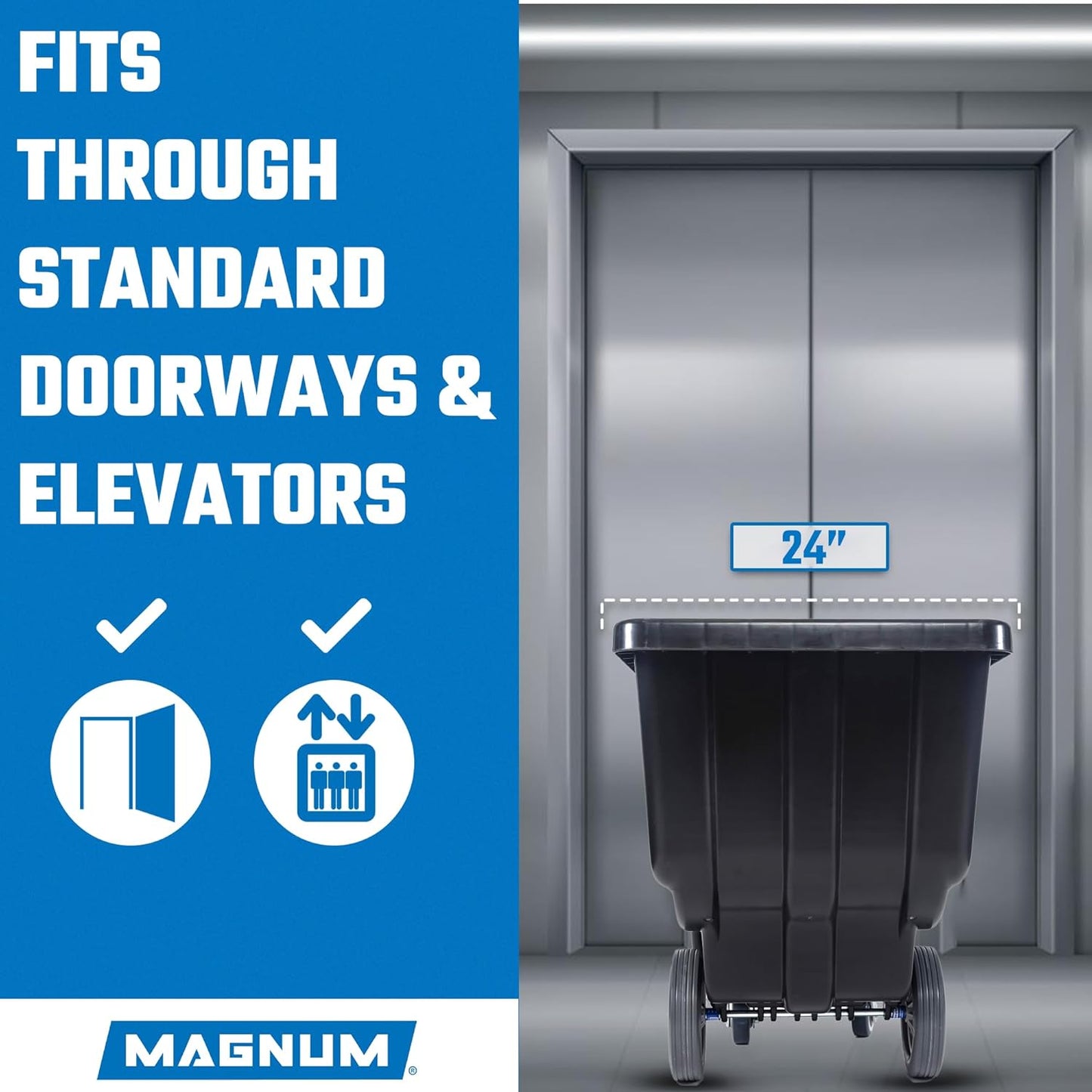 Tilt Truck, 1/2 Cu. Yd. Capacity Dump Cart with Heavy Duty 12” Wheels & 5” Casters for Handling, Transporting on Construction Jobsites, 750 lbs, Trash Cart with Wheels DUC12A-02PK (2-Pack)