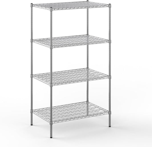 24" Deep x 36" Wide x 64" Height Wire Shelving Kit | 4-Tier | NSF Commercial Storage Rack Unit