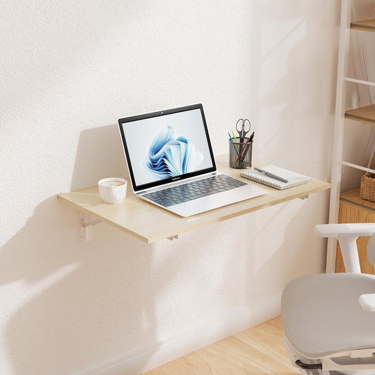 GOYLSER Fold Wall Mounted Table Folding Worktable, Addition to Garage/Home Office/Laundry Room/Home Bar/Kitchen & Dining Room