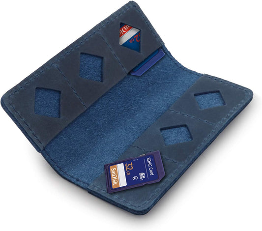 MegaGear Leather SD Card Holder with 12 Card Slots