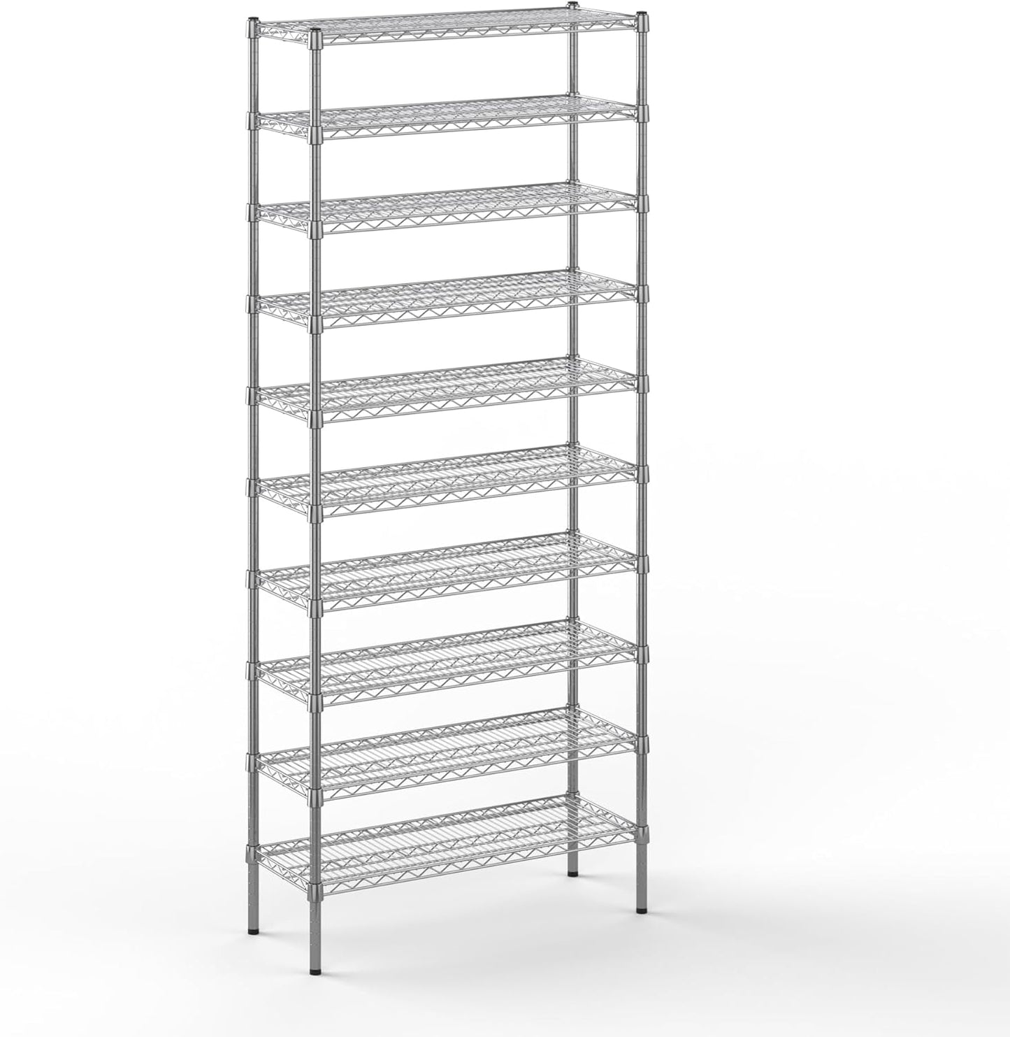 14" Deep x 36" Wide x 86" Height Wire Shelving Kit | 10-Tier | NSF Commercial Storage Rack Unit