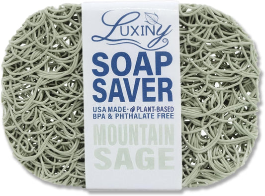 Soap Savers for Bar Soap & Shampoo Bar Holder, American Made by Luxiny, Lifts Soap in Soap Dishes & Shower Soap Holders –Bars & Soap Lasts Longer- Made from Plant Based Materials (Mountain Sage)