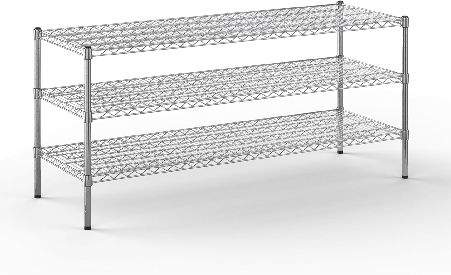 21" Deep x 60" Wide x 27" Height Wire Shelving Kit | 3-Tier | NSF Commercial Storage Rack Unit