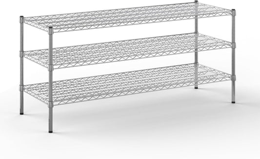 21" Deep x 60" Wide x 27" Height Wire Shelving Kit | 3-Tier | NSF Commercial Storage Rack Unit