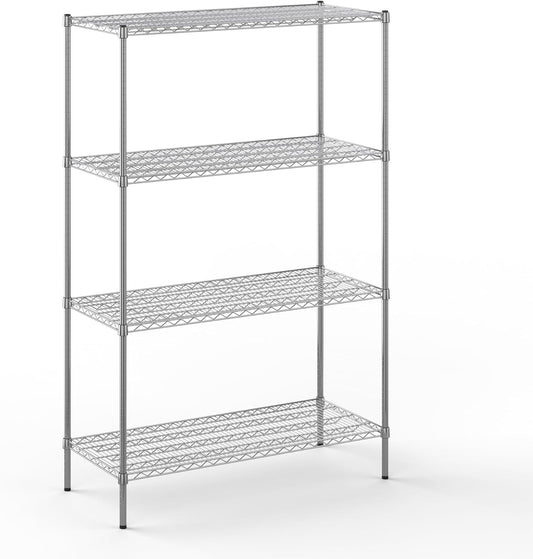 21" Deep x 48" Wide x 74" Height Wire Shelving Kit | 4-Tier | NSF Commercial Storage Rack Unit
