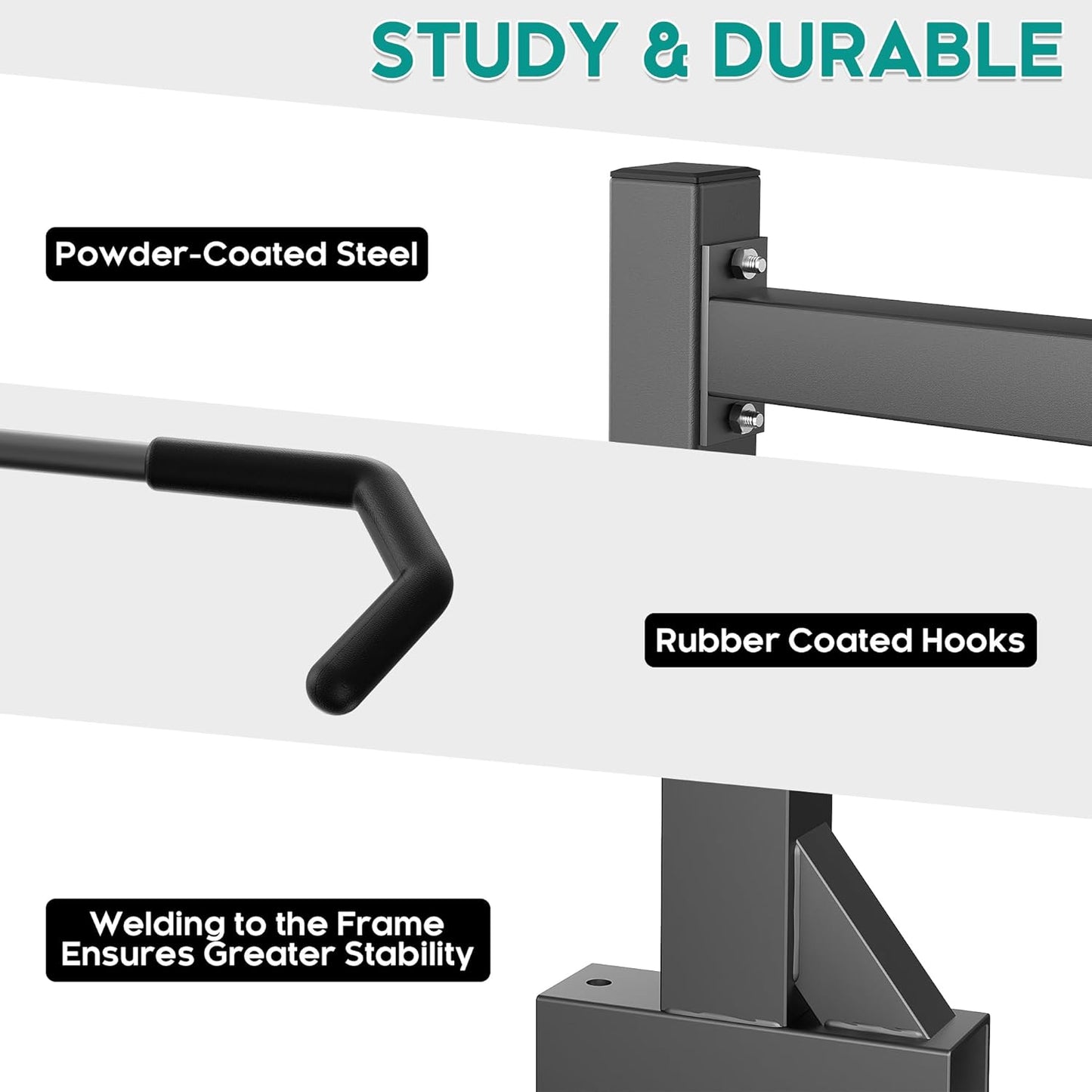 EVERHANGER Freestanding Bike Rack, Vertical Bike Rack Stand for Garage, Bicycle Storage Organizer, Holds Up to 4 Bikes