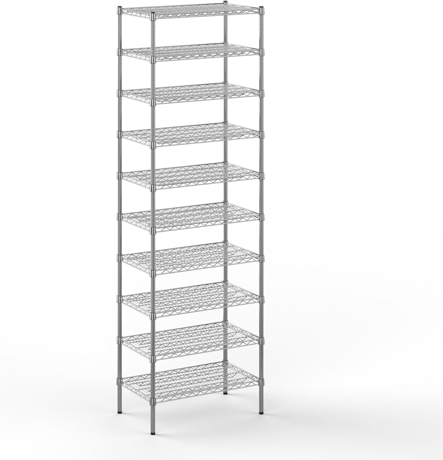 18" Deep x 30" Wide x 96" Height Wire Shelving Kit | 10-Tier | NSF Commercial Storage Rack Unit