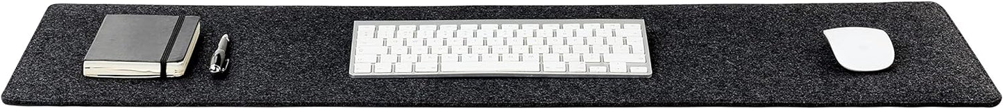 Premium Felt Desk Mat | Medium 12" x 36" | Multifunctional Desk Pad for Home Office | Dark Gray