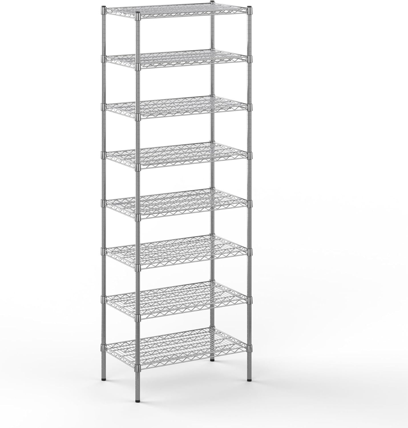 18" Deep x 30" Wide x 86" Height Wire Shelving Kit | 8-Tier | NSF Commercial Storage Rack Unit