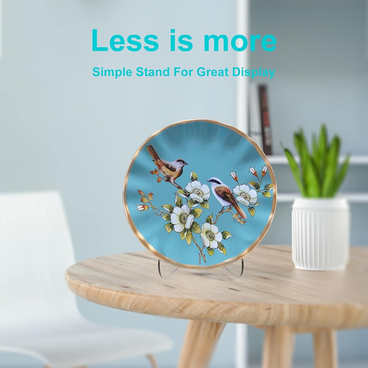 Boloyo 60-Degree Angle Acrylic Plate Display Stand , 3 Inch 5PC Clear Acrylic Display Holder Easel Base for Home Office Kitchen School Art Display
