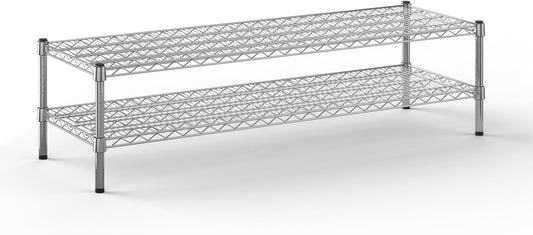 18" Deep x 54" Wide x 14" Height Wire Shelving Kit | 2-Tier | NSF Commercial Storage Rack Unit