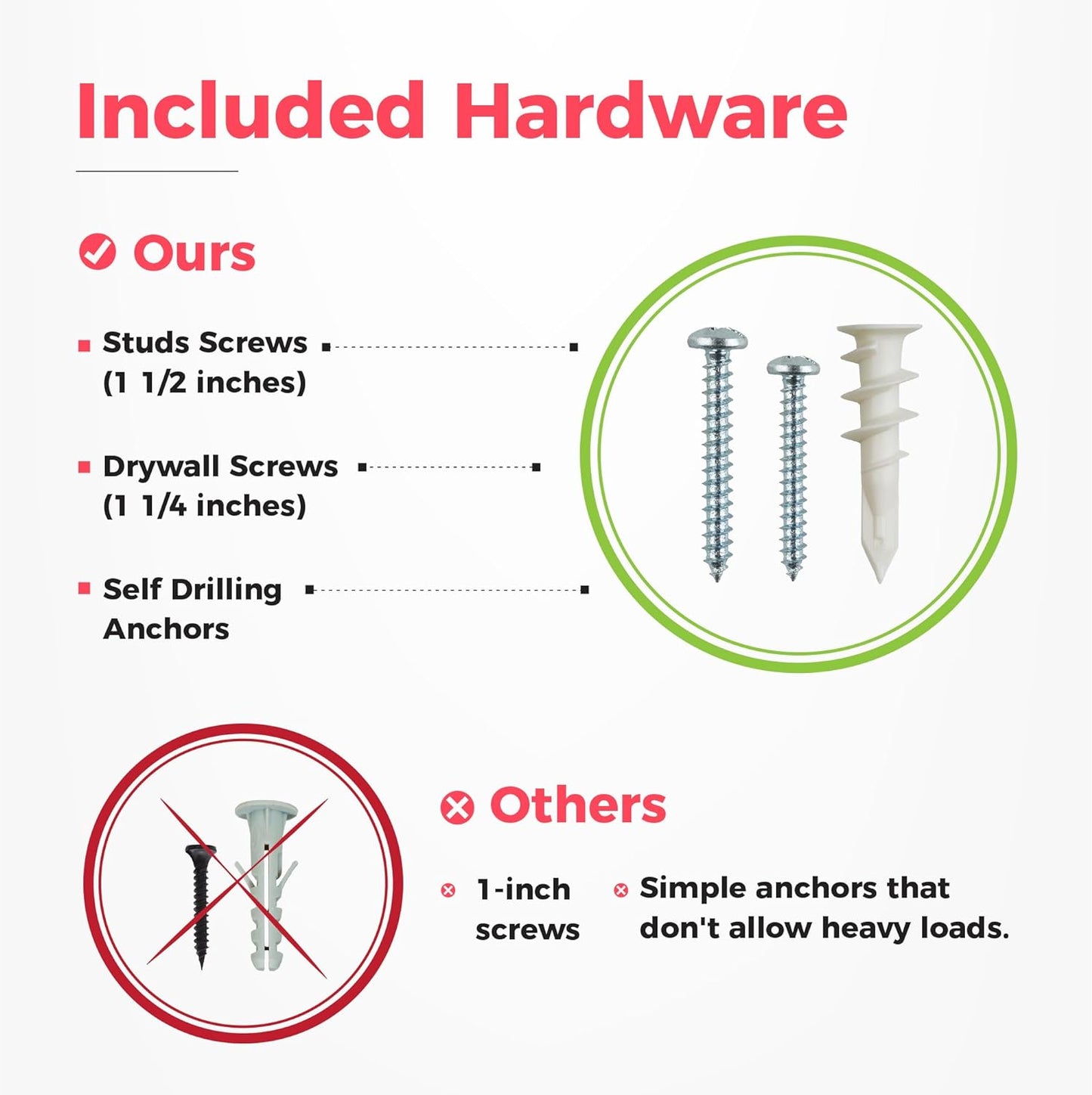 TIDYME Garage Tool Organizer Wall Mount - 32 inches - Sturdy Storage Rack with Adjustable Hooks, Anti-Rust - Easy Installation, 200lbs Capacity - Garden Tool Organizer (02 Racks & 04 Hooks)